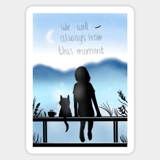 We Will Always have this moment- Two dreamers watching the sunrise Sticker